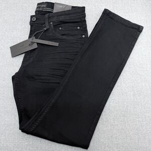 Mens STEVE'S JEANS Slim Stretch Alec Black 5 Pocket Jeans NWT 32x32 $72